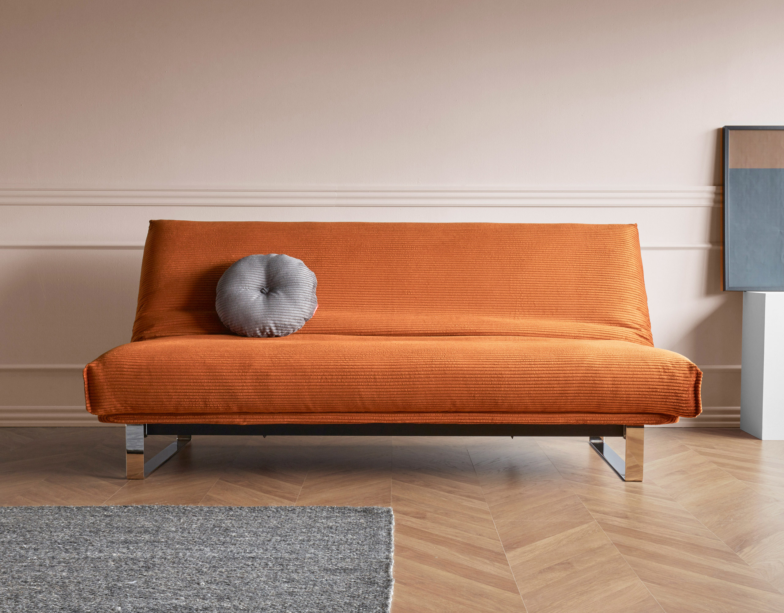 soft grey sofa bed
